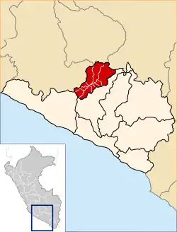 Location of La Unión in the Arequipa Region