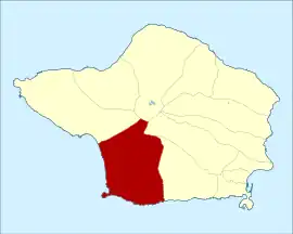 Location of the civil parish of Castelo Branco within the municipality of Horta