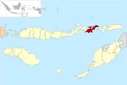 Location of Lembata in East Nusa Tenggara Province