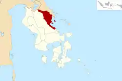 Location within Southeast Sulawesi