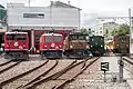 RhB Lokomotive line-up in Chur (May 2008)