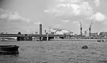 View downstream from Westminster Pier, 1958