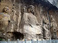 Part of the Longmen Grottos