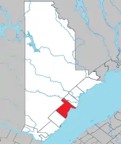 Location within La Haute-Côte-Nord RCM.