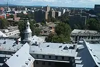 Photo of the roof of the monastery, looking south.