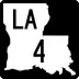 Louisiana Highway 4 marker