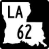 Louisiana Highway 62 marker