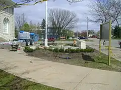 Ludington library new front landscape, April 2012