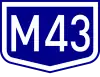 M43 motorway shield