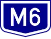 Hungarian M6 motorway shield