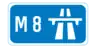 M8 motorway shield}}