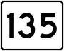 Route 135 marker