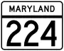 Maryland Route 224 marker