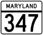 Maryland Route 347 marker