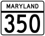 Maryland Route 350 marker