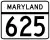 Maryland Route 625 marker