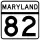 Maryland Route 82 marker