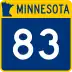 Trunk Highway 83 marker