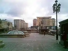 Four Seasons Hotel Moscow under construction facing Manezhnaya Square, 2008