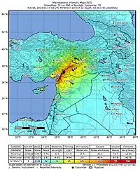 A strong ground motion map of the mainshock