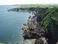 Machars Coastline looking south from Cruggleton Castle.