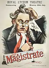 Image 138The Magistrate poster, by Clement-Smith & Co. (restored by Adam Cuerden) (from Wikipedia:Featured pictures/Culture, entertainment, and lifestyle/Theatre)