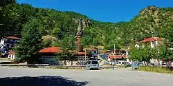 Güvem village with the Seyhamamı mosque.