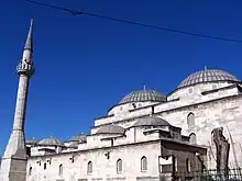 Exterior of the Mahmut Pasha Mosque in Istanbul (1462–63), with a two-dome layout