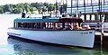 The Skaneateles Lake mailboat docked at Clift Park in Skaneateles, New York, USA