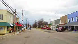 Facing north along Main Street