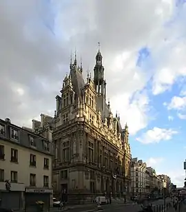 The local town hall, on the Rue du Faubourg Saint-Martin