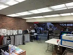 Image of the Louisville Public Library's Makerspace lab.