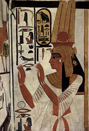 Painting of Nefertari in the tomb