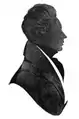 Silhouette portrait of an unidentified man, c. 1824