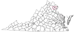 State map highlighting Manassas