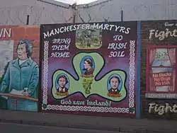 A mural in Belfast depicting the Manchester Martyrs