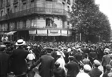 A demonstration against flooding conditions in January 1910.