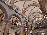 Rib vaults and clerestory