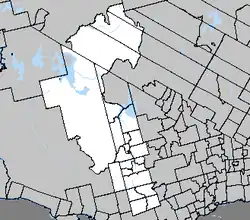 Location within La Vallée-de-la-Gatineau RCM