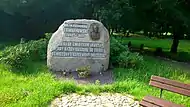 Memorial stone to priest Kazimierz Lewandowski