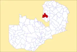 District location in Zambia