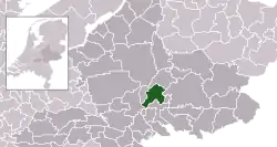 Highlighted position of Rheden in a municipal map of Gelderland