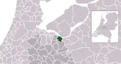 Highlighted position of Bunschoten in a municipal map of Utrecht