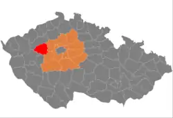 Location in the Central Bohemian Region within the Czech Republic