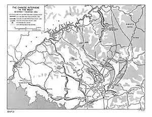 A map of Northwest Korea with arrows pointing towards Unsan and Kunu-ri