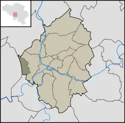 Location in the municipality of Charleroi