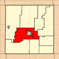 Location in Ellis County