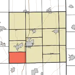 Location of Butler Township in DeKalb County