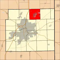 Location in Allen County, Indiana