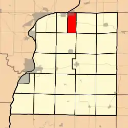 Location in Hancock County